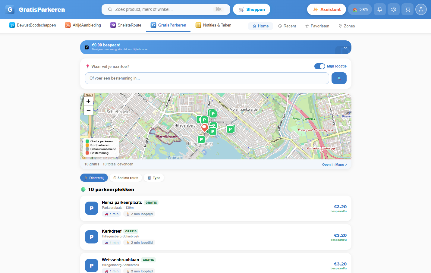 GratisParkeren desktop