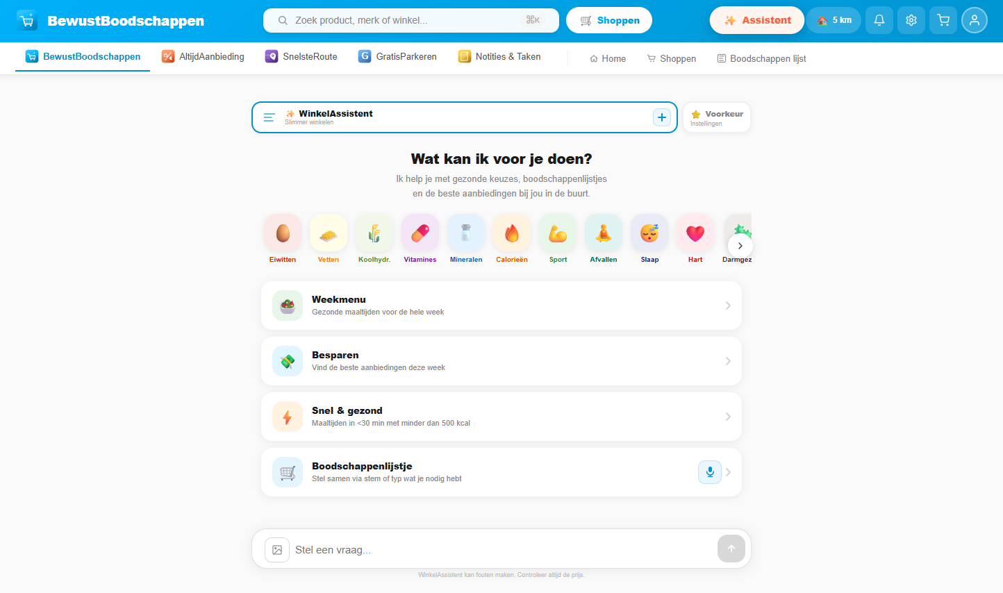 WinkelAssistent desktop
